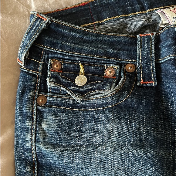 True Religion Dark Blue Flare Jeans - Picture 4 of 11